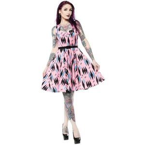 Sourpuss Bubblegum Diamond Veronica Dress NWT